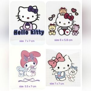 4 pieces Iron on Heat transfer Sanrio Hello Kitty pattern Small size